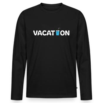 Holidaymakers ready for a holiday Gift ideas - Men's Premium Organic Long Sleeve Shirt - black - Front - Nico (187cm)