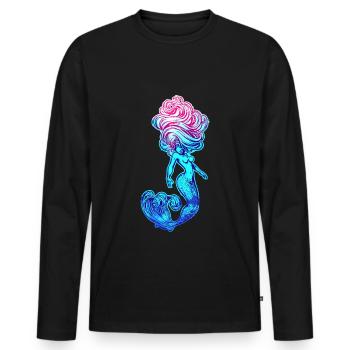 Mermaid mermaid mermaid fairy tale - Men's Premium Organic Long Sleeve Shirt - black - Front - Nico (187cm)
