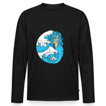 Mermaid mermaid mermaid fairy tale - Men's Premium Organic Long Sleeve Shirt - black - Front - Nico (187cm)