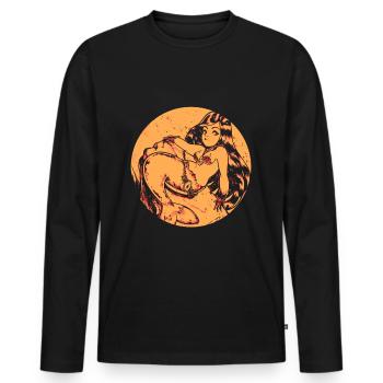 Mermaid mermaid mermaid fairy tale - Men's Premium Organic Long Sleeve Shirt - black - Front - Nico (187cm)