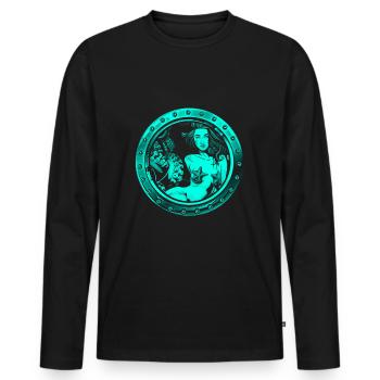 Mermaid mermaid mermaid fairy tale - Men's Premium Organic Long Sleeve Shirt - black - Front - Nico (187cm)