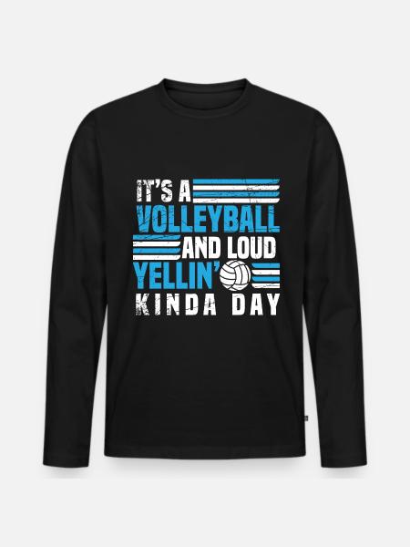Volley-ball Volleyeurs Terrain de volley-ball - T-shirt manches longues Premium bio Homme - noir