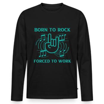 Rock Rocker Musiciens de musique rock - T-shirt manches longues Premium bio Homme - noir - Devant - Nico (187cm)