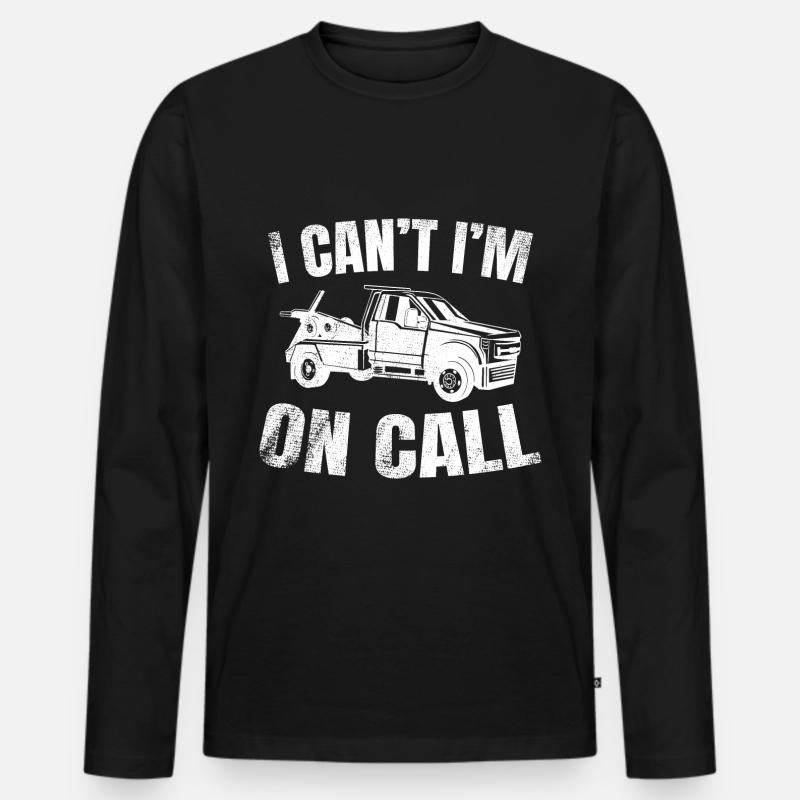 Abschleppwagen Abschleppdienst Abschlepper - Männer Premium Bio Langarmshirt - Schwarz