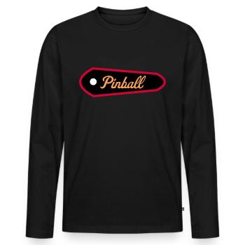 Pinball Arcade Flipperautomat - Männer Premium Bio Langarmshirt - Schwarz - Vorne - Nico (187cm)