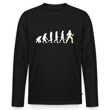 Firefighter Ladies Fire Brigade Evolution - Men's Premium Organic Long Sleeve Shirt - black - Front - Nico (187cm)