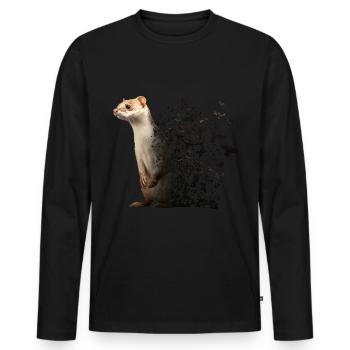 Wiesel - Männer Premium Bio Langarmshirt - Schwarz - Vorne - Nico (187cm)