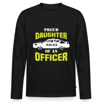 Police Policeman State Power PoliceWoman - Men's Premium Organic Long Sleeve Shirt - black - Front - Nico (187cm)