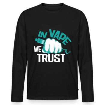 E-Zigarette E-Shisha Dampf Liquid - Männer Premium Bio Langarmshirt - Schwarz - Vorne - Nico (187cm)
