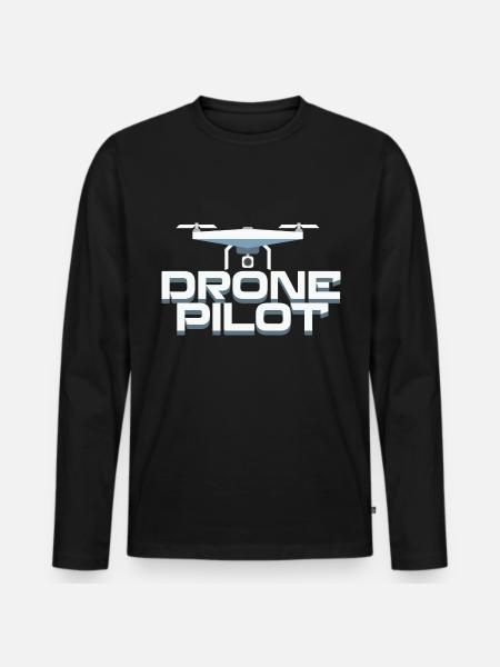 fpv drone pilot - Men's Premium Organic Long Sleeve Shirt - black