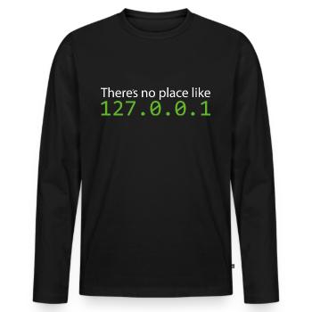 Theres no place like Programmierer Informatiker - Männer Premium Bio Langarmshirt - Schwarz - Vorne - Nico (187cm)