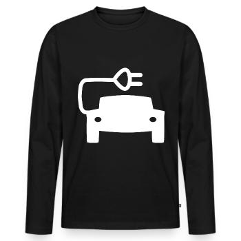 Hybrid and electric vehicles - Men's Premium Organic Long Sleeve Shirt - black - Front - Nico (187cm)