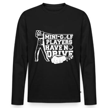 Golf Golfer Golfer Golfer Golf Course - Men's Premium Organic Long Sleeve Shirt - black - Front - Nico (187cm)