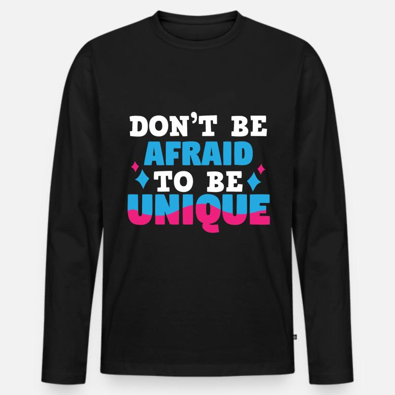 Unique Einzigartig Persönlichkeitsentwicklung - Männer Premium Bio Langarmshirt - Schwarz