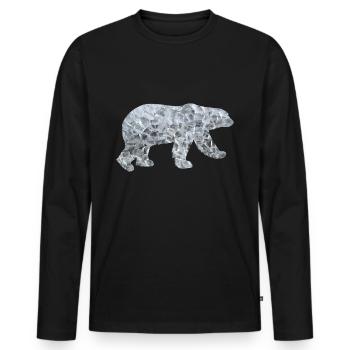 Ours polaire ours polaire polaire ours polaire Arctique Arctique - T-shirt manches longues Premium bio Homme - noir - Devant - Nico (187cm)