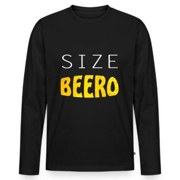 size beero beer lustiger Bier Spruch - Männer Premium Bio Langarmshirt - Schwarz - Vorne - Nico (187cm)