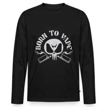 E-Zigarette E-Shisha Dampf Liquid - Männer Premium Bio Langarmshirt - Schwarz - Vorne - Nico (187cm)