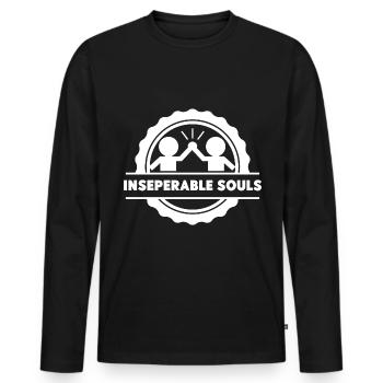 Beste Freunde Best Buds Beste Freundinin - Männer Premium Bio Langarmshirt - Schwarz - Vorne - Nico (187cm)