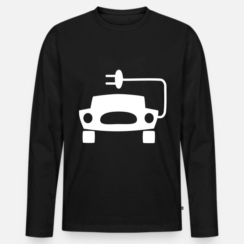 E Autos - Männer Premium Bio Langarmshirt - Schwarz
