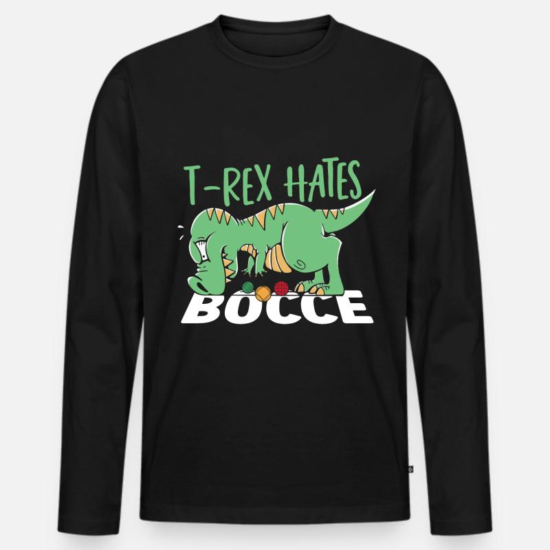 Boccia - Männer Premium Bio Langarmshirt - Schwarz