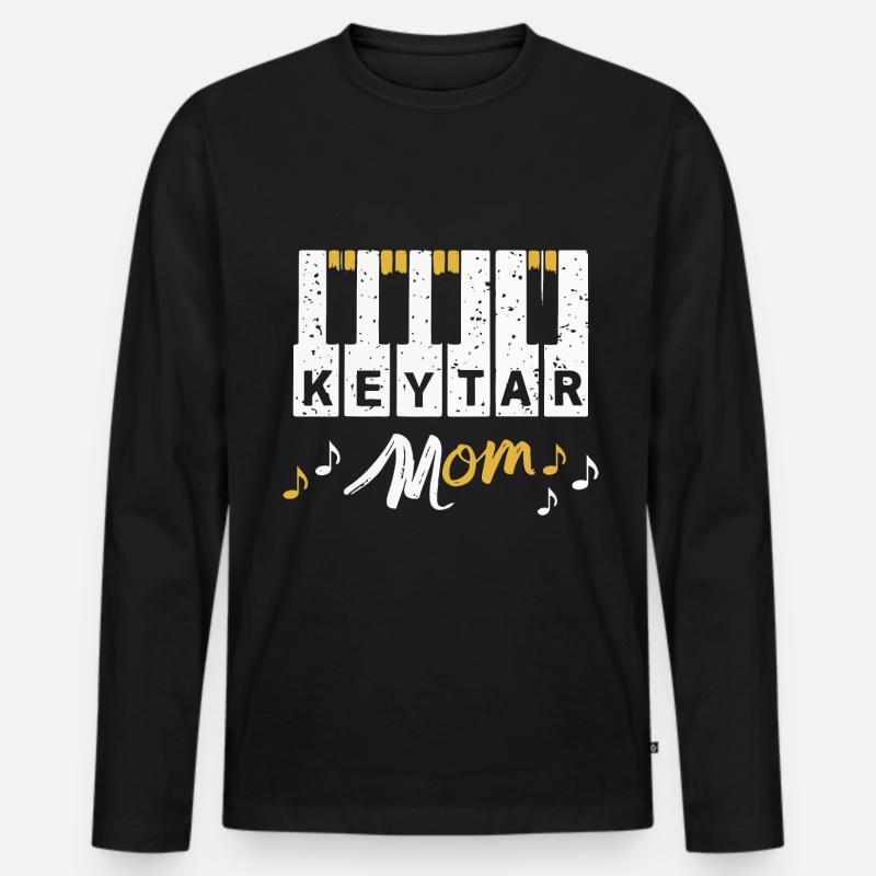 Keytar Keyboard Geschenk - Männer Premium Bio Langarmshirt - Schwarz