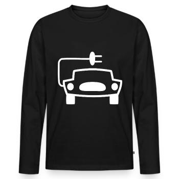 Electric cars - Men's Premium Organic Long Sleeve Shirt - black - Front - Nico (187cm)