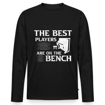 Piano Piano Electric Piano Piano Standing Piano - Men's Premium Organic Long Sleeve Shirt - black - Front - Nico (187cm)