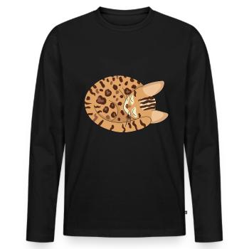 Chat de la maison de Bengale Dame du Chat - T-shirt manches longues Premium bio Homme - noir - Devant - Nico (187cm)