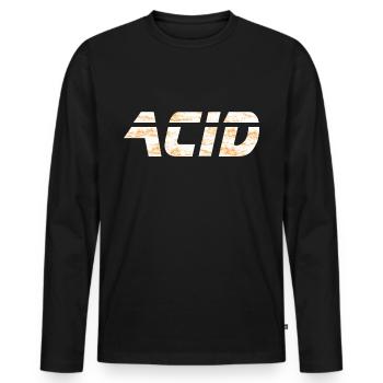 ACID - Techno - Musique techno - Rave - T-shirt manches longues Premium bio Homme - noir - Devant - Nico (187cm)