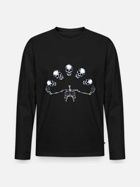 Jonglieren - Männer Premium Bio Langarmshirt - Schwarz