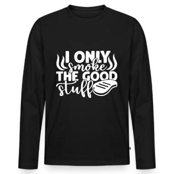 Grillen Grill Grillsaison Geschenkidee Witzig - Männer Premium Bio Langarmshirt - Schwarz - Vorne - Nico (187cm)