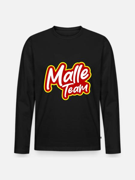 Malle Team - Men's Premium Organic Long Sleeve Shirt - black