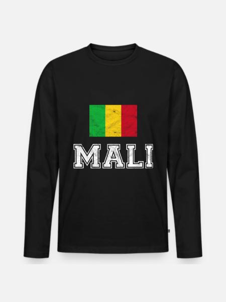 Mali flag Bamako Africa gift - Men's Premium Organic Long Sleeve Shirt - black
