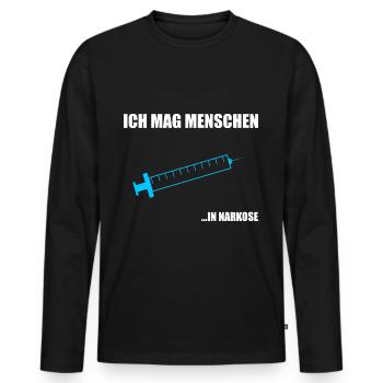 Chirurg Narkose Chefarzt Operation Geschenk - Männer Premium Bio Langarmshirt - Schwarz - Vorne - Nico (187cm)