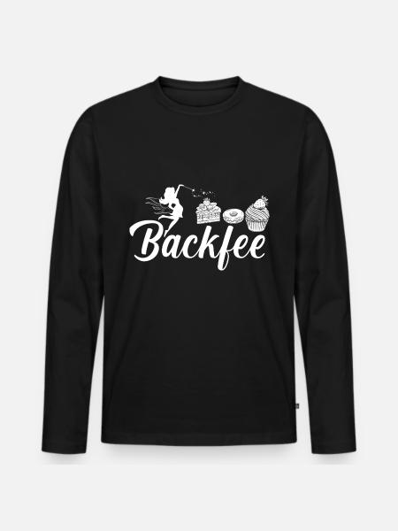 Backfee Hobbybäcker Bäckerin Backen Cupcake Muffin - Männer Premium Bio Langarmshirt - Schwarz
