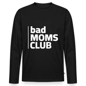 Bad Moms Club Logo - Men's Premium Organic Long Sleeve Shirt - black - Front - Nico (187cm)