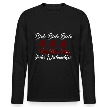 Ruf Sie mal Biele Biele Biele lustiger Spruch - Männer Premium Bio Langarmshirt - Schwarz - Vorne - Nico (187cm)