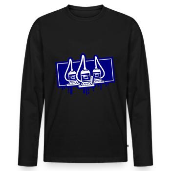 Staubsauger Icon - Männer Premium Bio Langarmshirt - Schwarz - Vorne - Nico (187cm)