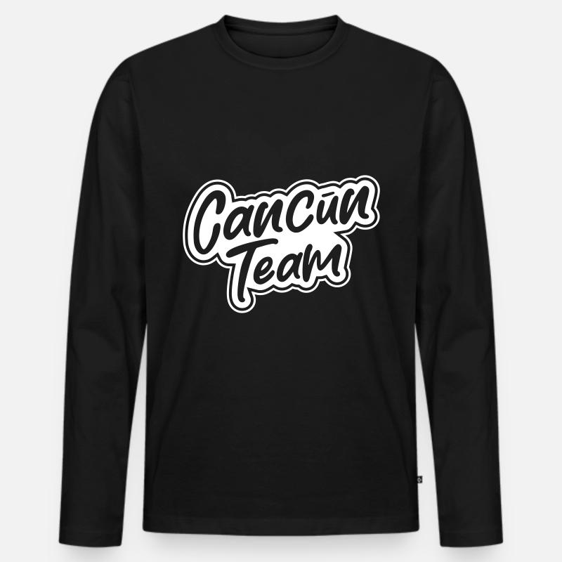 Cancun Team - Männer Premium Bio Langarmshirt - Schwarz