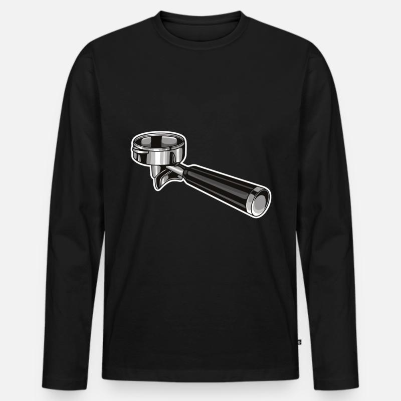 Siebträger Kaffemaschine Siebträger Kaffe Junky - Männer Premium Bio Langarmshirt - Schwarz