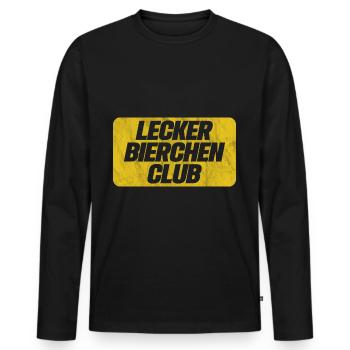 Lecker Bierchen Club - Mallorca Malle Urlaub Party - Männer Premium Bio Langarmshirt - Schwarz - Vorne - Nico (187cm)