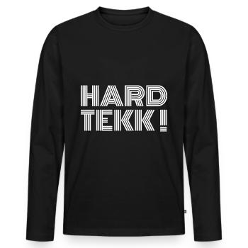 Hardtekk - Merch - Tekk - Cadeau - T-shirt manches longues Premium bio Homme - noir - Devant - Nico (187cm)