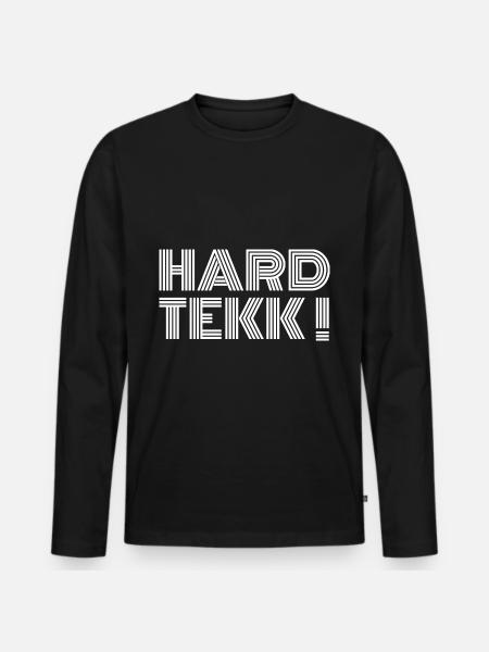 Hardtekk - Merch - Tekk - Gift - Men's Premium Organic Long Sleeve Shirt - black