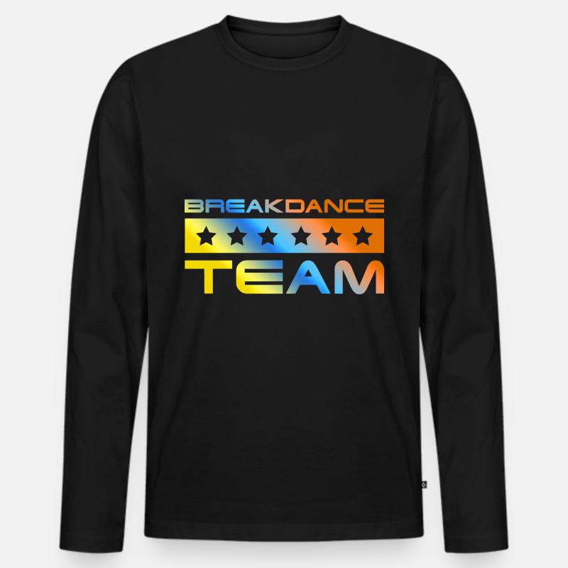 Breakdance Crew Bunt - Männer Premium Bio Langarmshirt - Schwarz