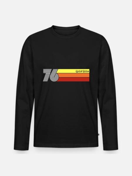 1976 Vintage fødselsdag Retro Vintage gave - Premium økologisk langærmet T-shirt til mænd - sort
