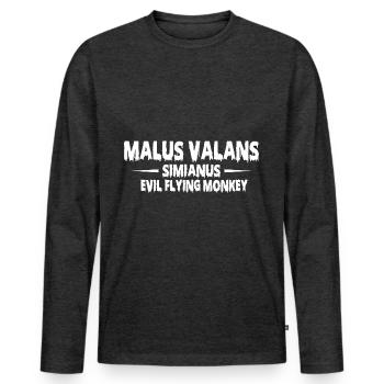 Flying Monkeys Halloween - Men's Premium Organic Long Sleeve Shirt - heather anthracite - Front - Nico (187cm)