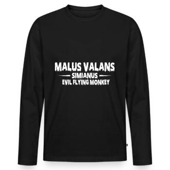 Singes volants Halloween - T-shirt manches longues Premium bio Homme - noir - Devant - Nico (187cm)