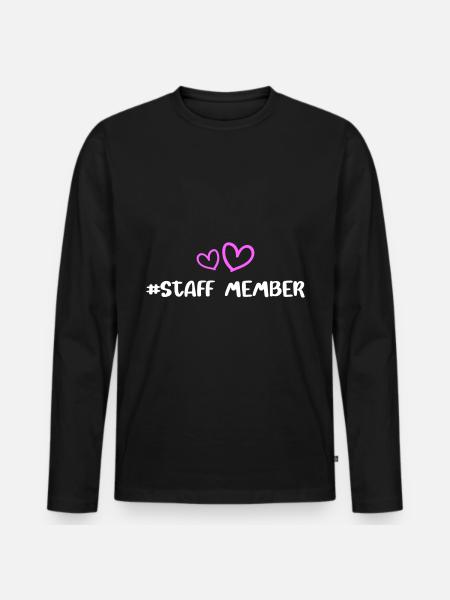 Medarbejder Heart Love - Premium økologisk langærmet T-shirt til mænd - sort