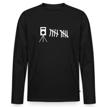 Blitzer Autobahn Geschwindigkeit Reifen Tuning - Männer Premium Bio Langarmshirt - Schwarz - Vorne - Nico (187cm)