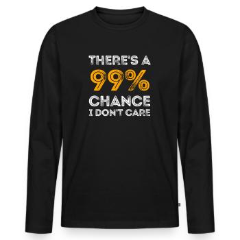 Drôle de sorts I dont care pas de bock cadeau - T-shirt manches longues Premium bio Homme - noir - Devant - Nico (187cm)